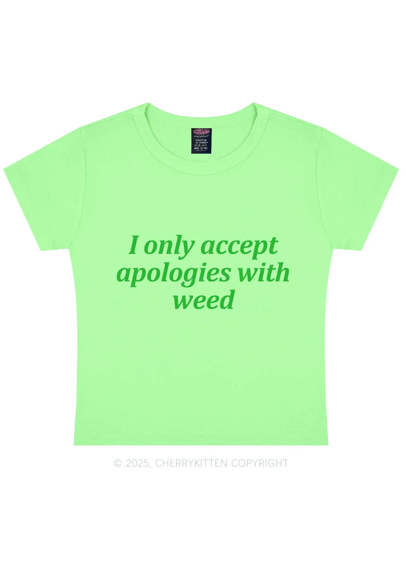 Accept Apologies With Wxxd Y2K Baby Tee Cherrykitten