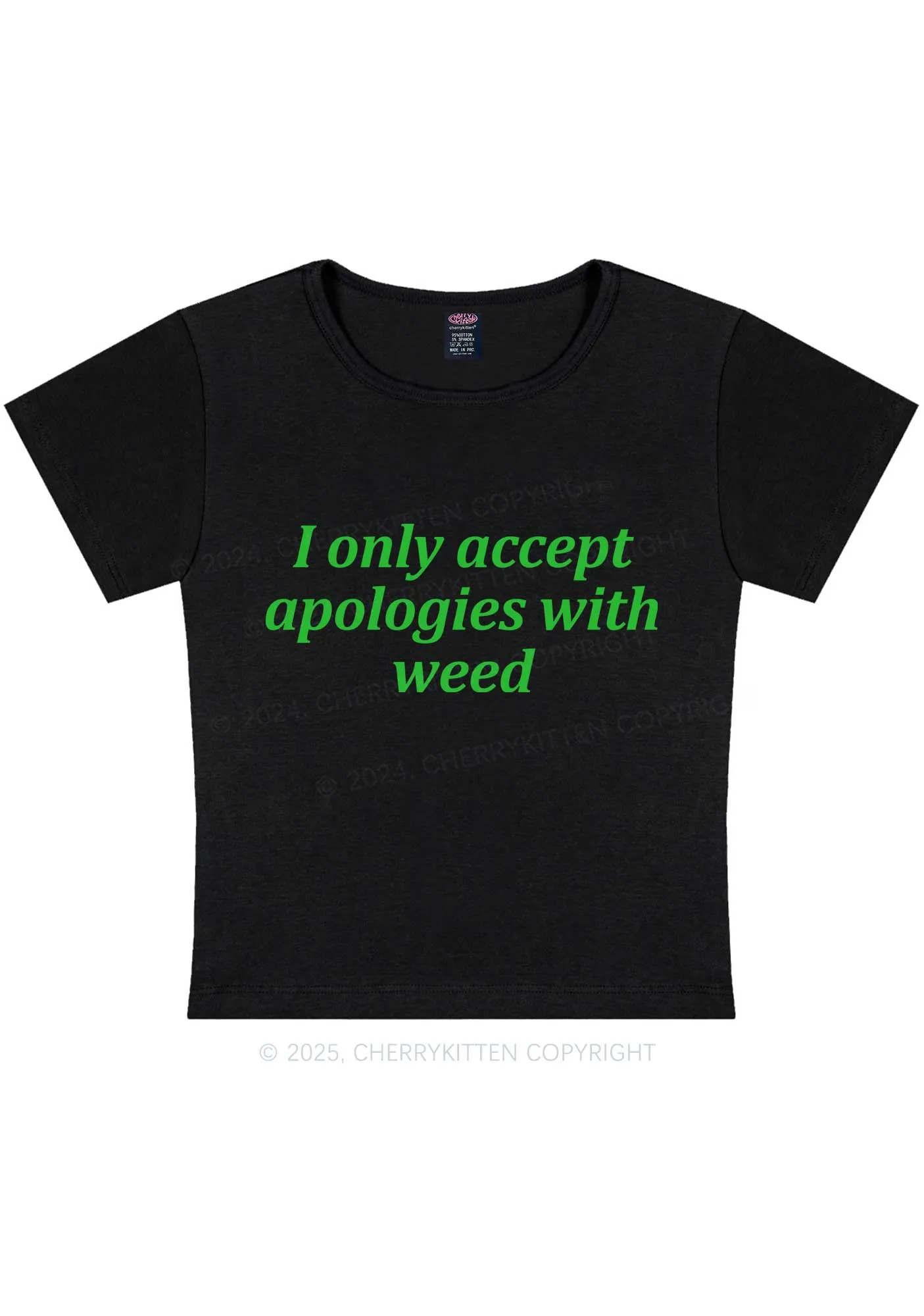 Accept Apologies With Wxxd Y2K Baby Tee Cherrykitten