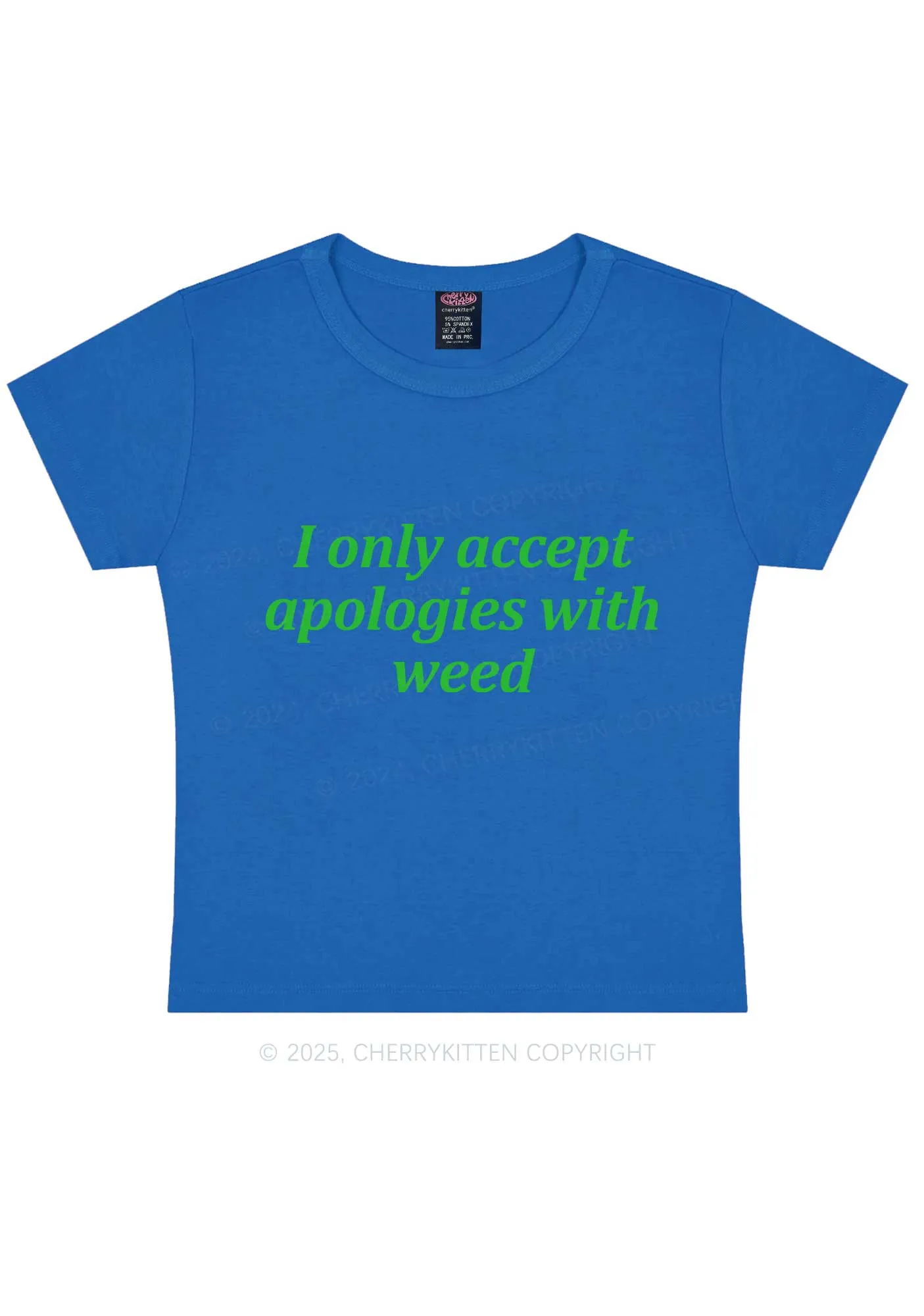 Accept Apologies With Wxxd Y2K Baby Tee Cherrykitten