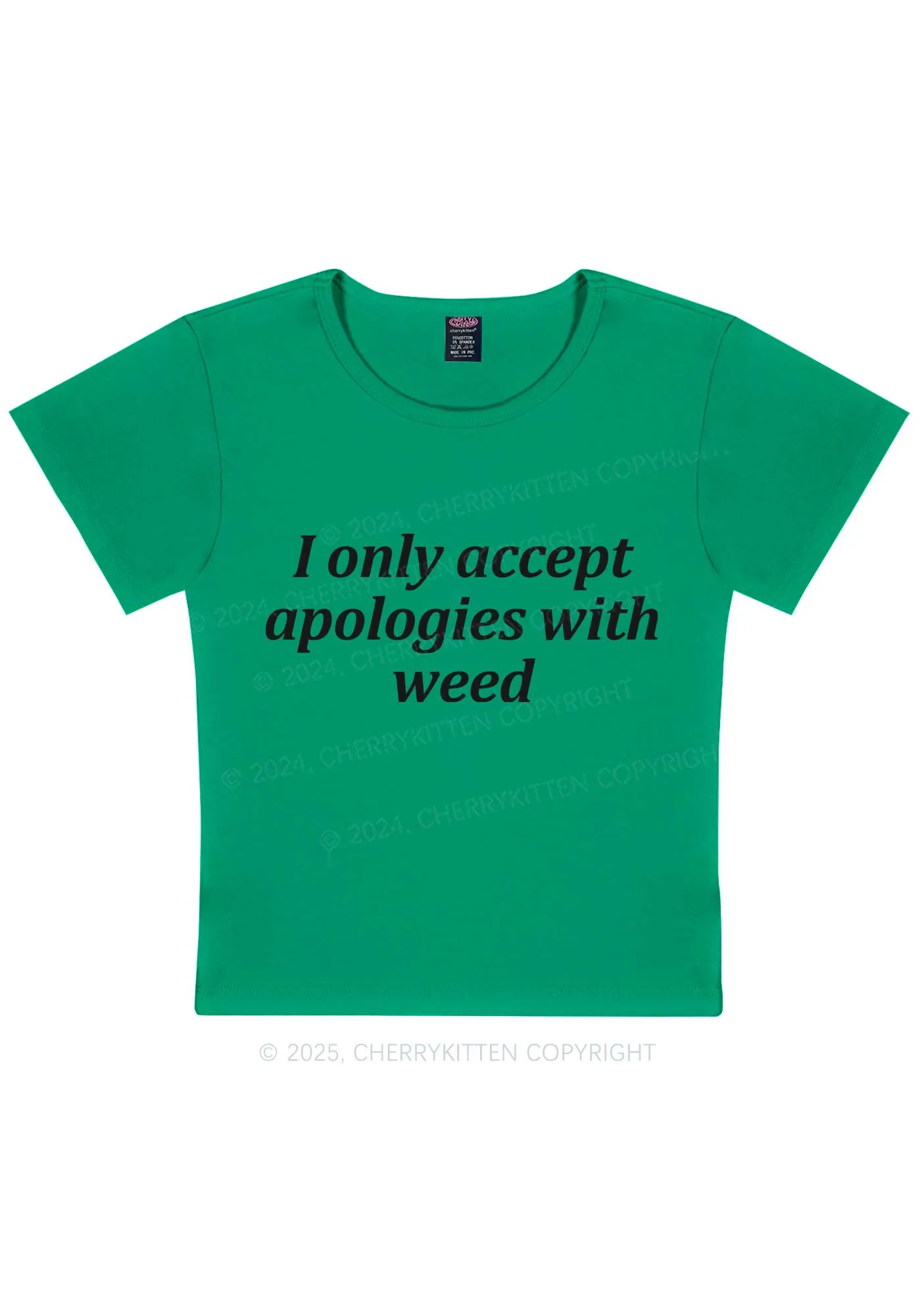 Accept Apologies With Wxxd Y2K Baby Tee Cherrykitten