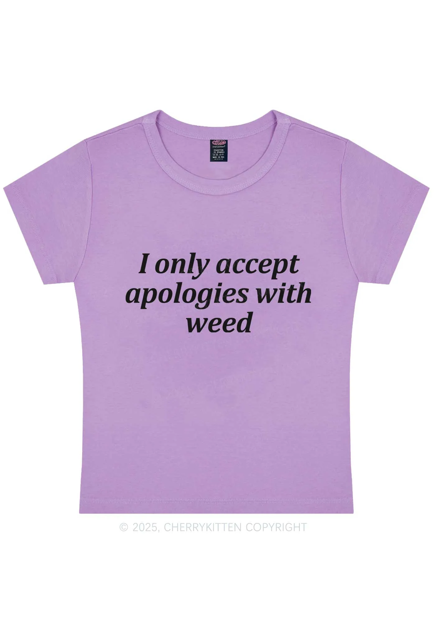 Accept Apologies With Wxxd Y2K Baby Tee Cherrykitten