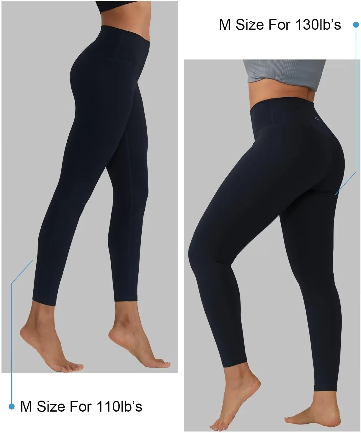 ALONG FIT High Waisted Leggings with Pockets, Tummy Control Workout Leggings for Women 25 Soft Yoga Pants Gym Sport Lounge