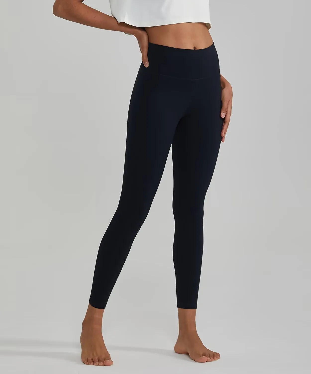 ALONG FIT High Waisted Leggings with Pockets, Tummy Control Workout Leggings for Women 25 Soft Yoga Pants Gym Sport Lounge