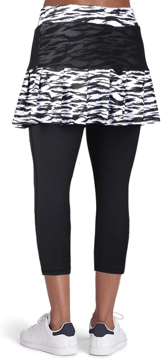 ANIVIVO Skirted Legging for Women, Yoga Legging with Skirts &Women Tennis Leggings Clothes Pockets