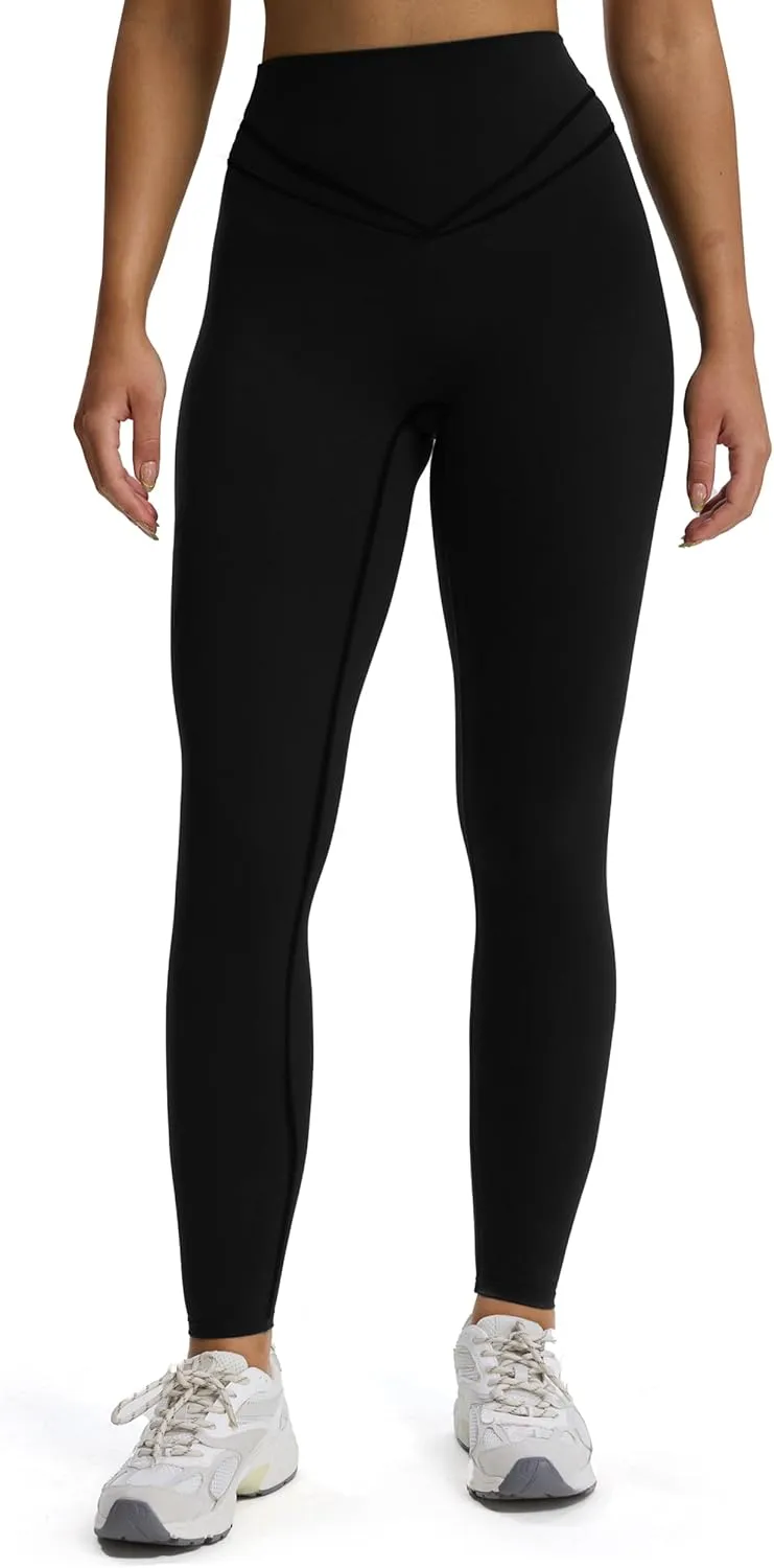Aoxjox High Waisted Workout Siren Leggings for Women Hidden Scrunch Butt Lifting Tummy Control Yoga Pants 26"
