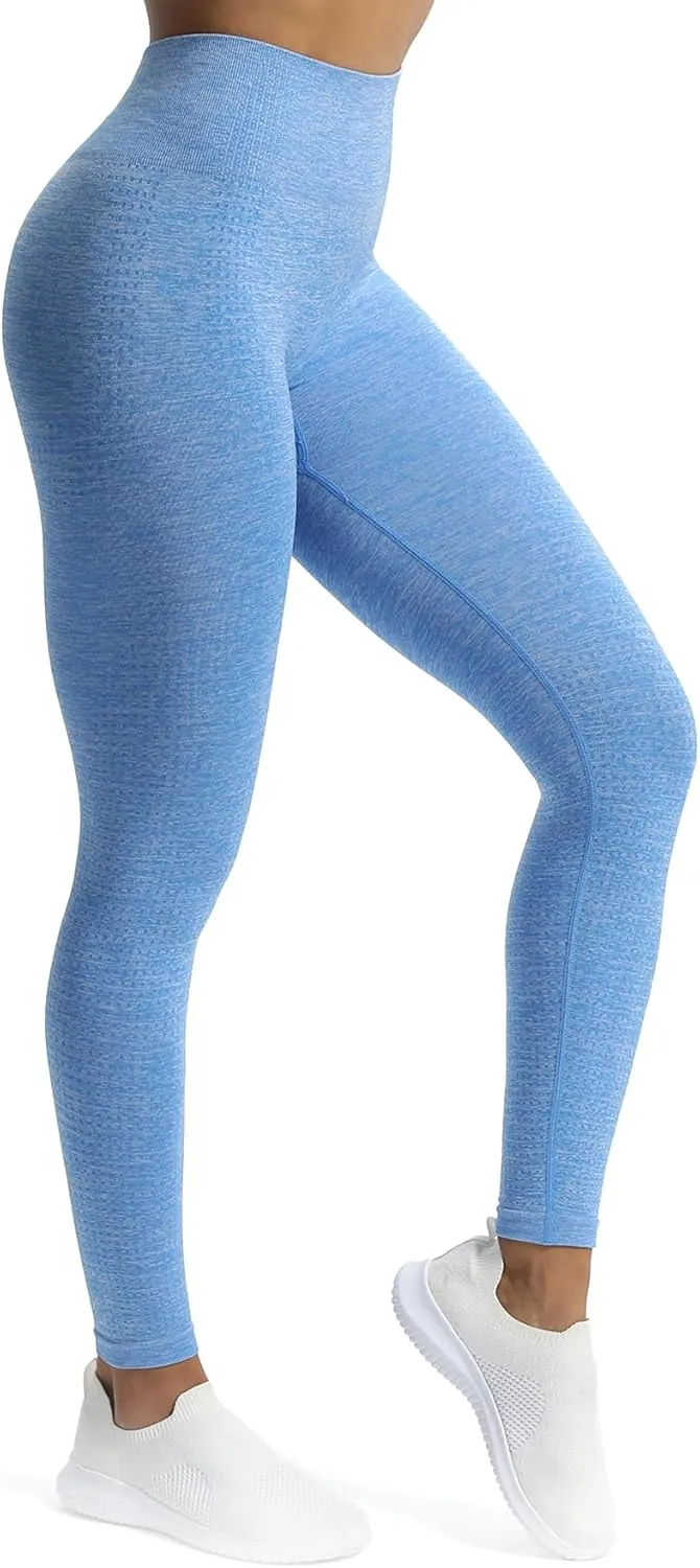 Aoxjox Women's High Waist Workout Gym Vital Seamless Leggings Yoga Pants