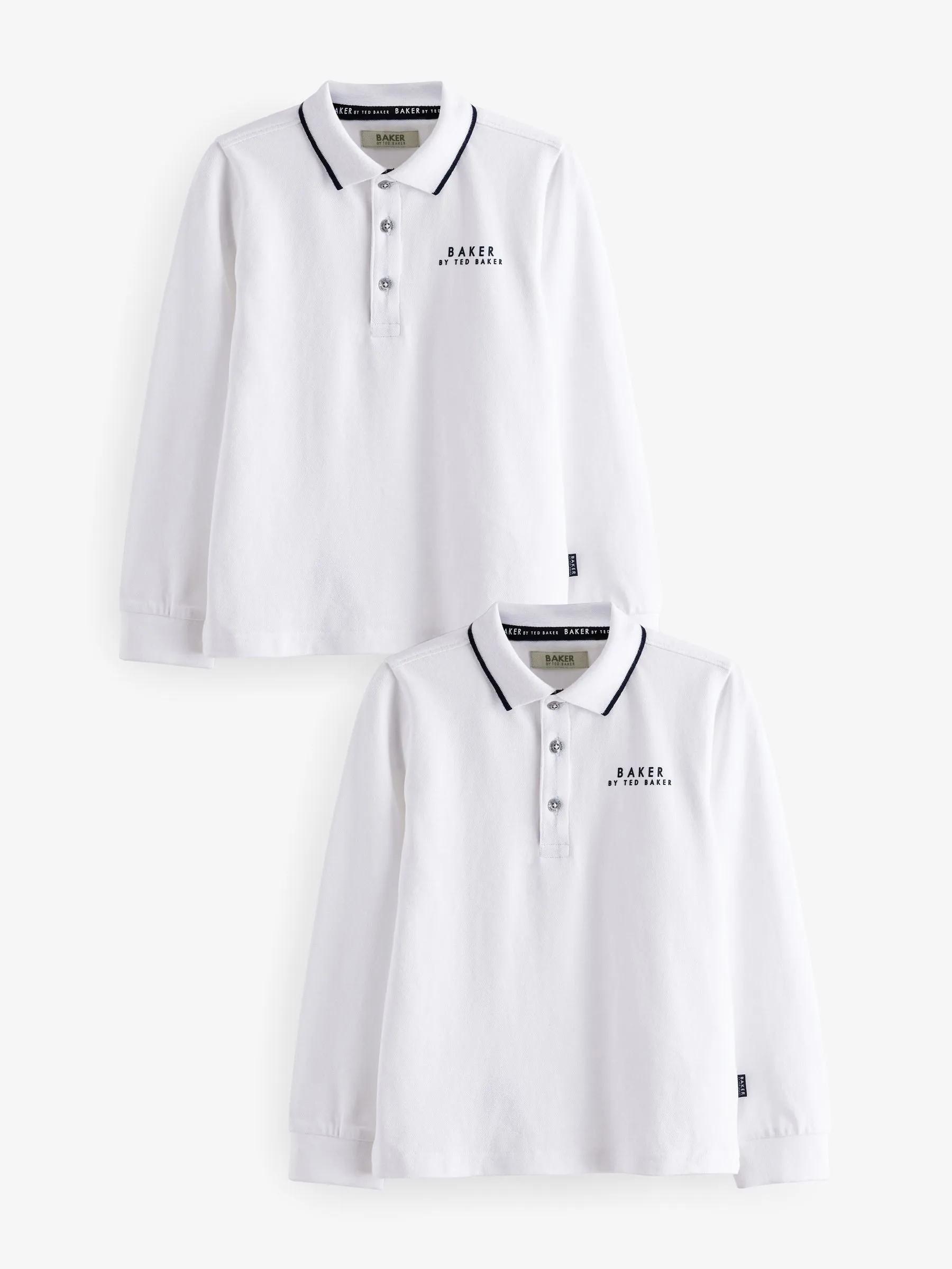 Baker by Ted Baker Long Sleeve Polo Shirts 2 Pack
