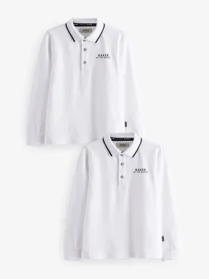 Baker by Ted Baker Long Sleeve Polo Shirts 2 Pack
