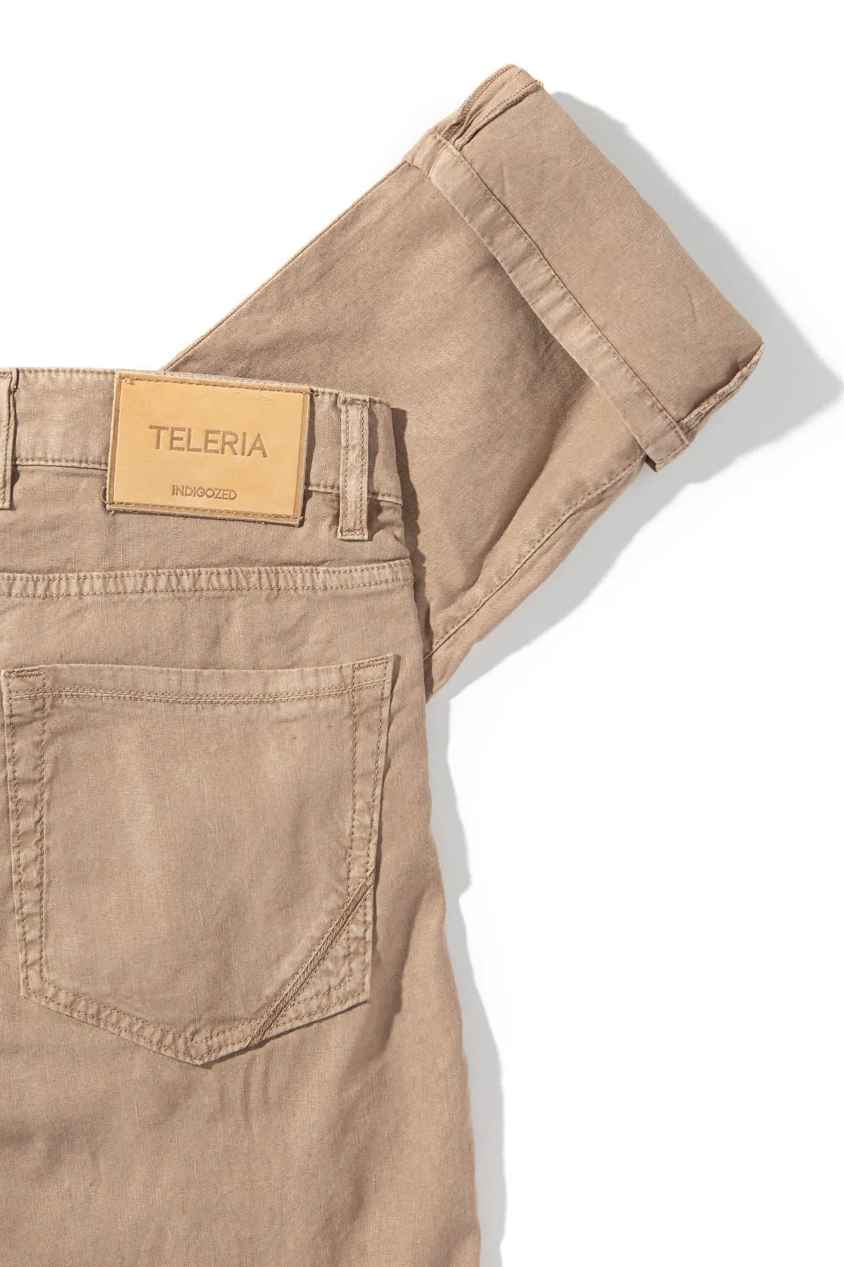 Barbados 5-Pocket Stretch Linen In Beige