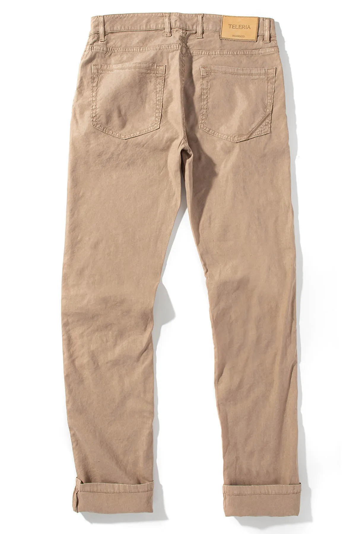 Barbados 5-Pocket Stretch Linen In Beige