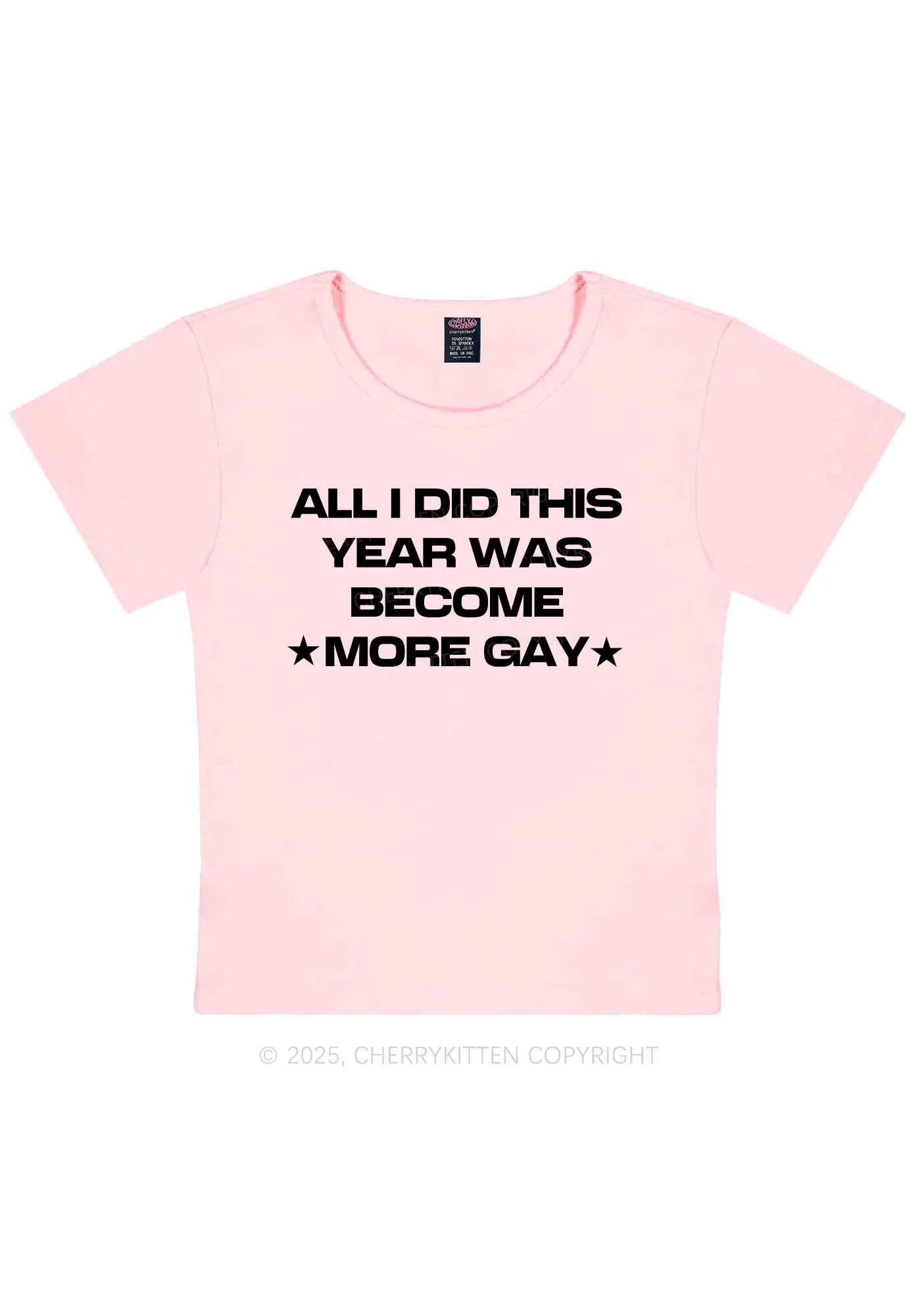 Become More Gay Pride Y2K Baby Tee Cherrykitten