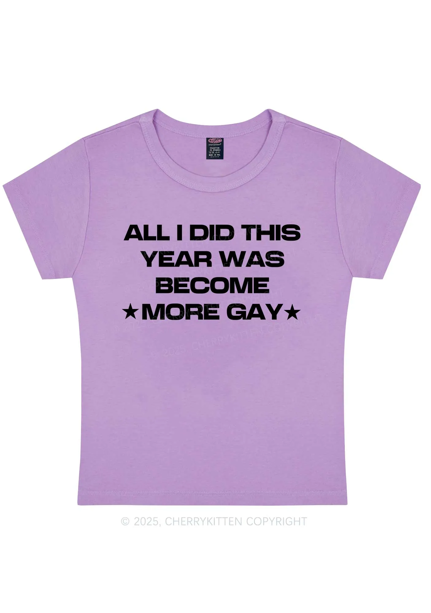 Become More Gay Pride Y2K Baby Tee Cherrykitten
