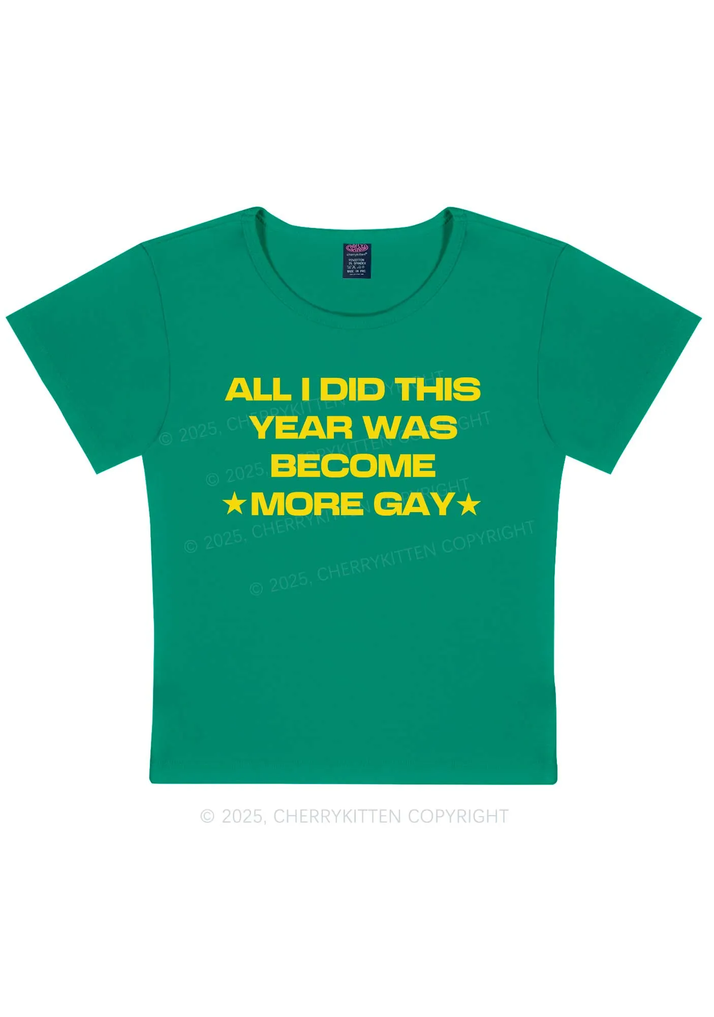 Become More Gay Pride Y2K Baby Tee Cherrykitten