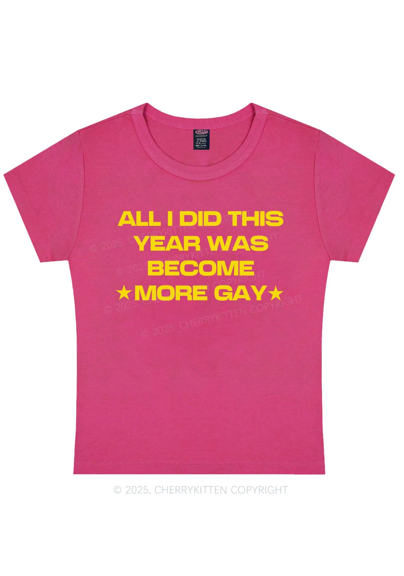 Become More Gay Pride Y2K Baby Tee Cherrykitten