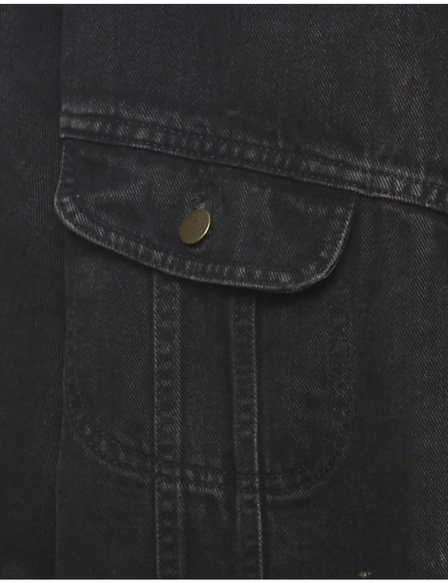 Black Classic Denim Jacket - XL
