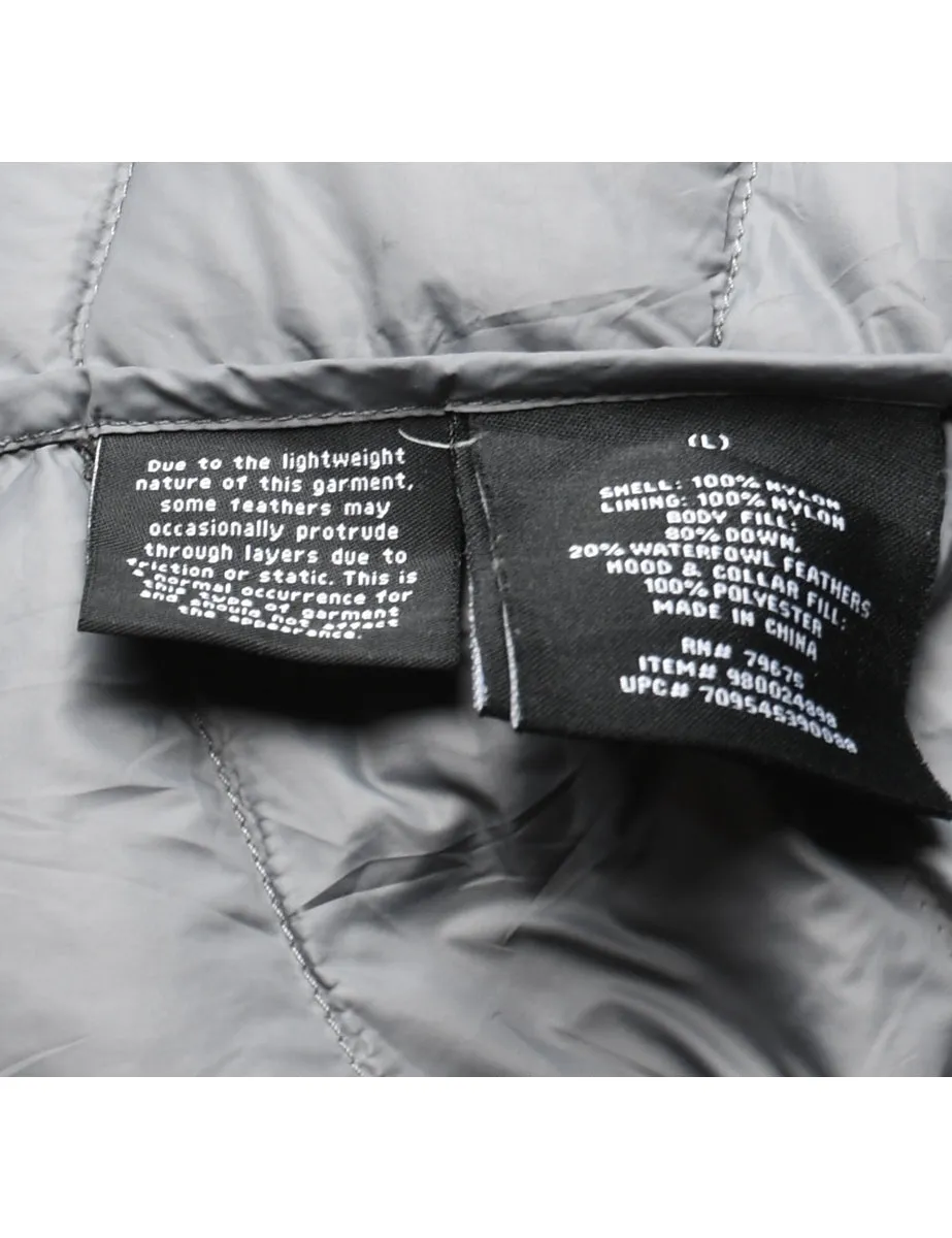 Black Classic Puffer Jacket - L