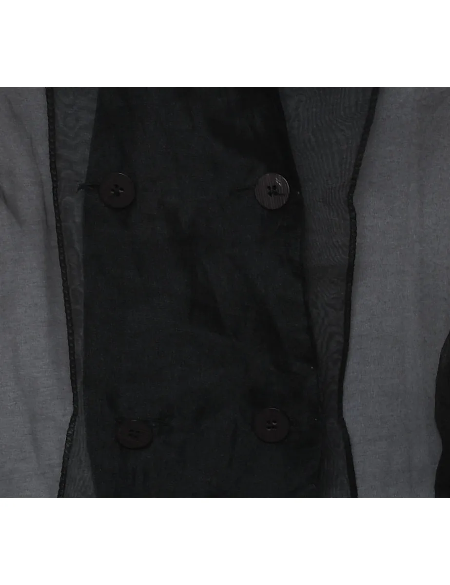 Black Classic Sheer Jacket - M