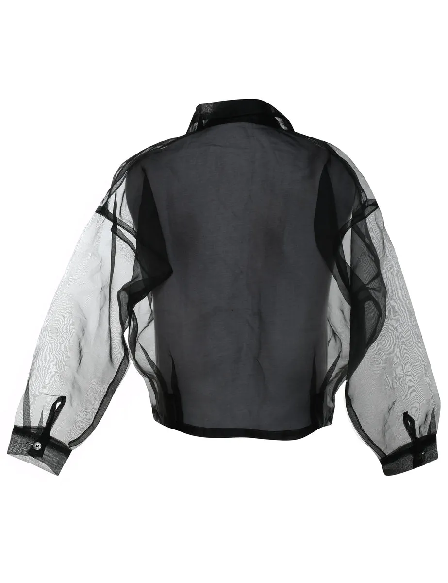 Black Classic Sheer Jacket - M