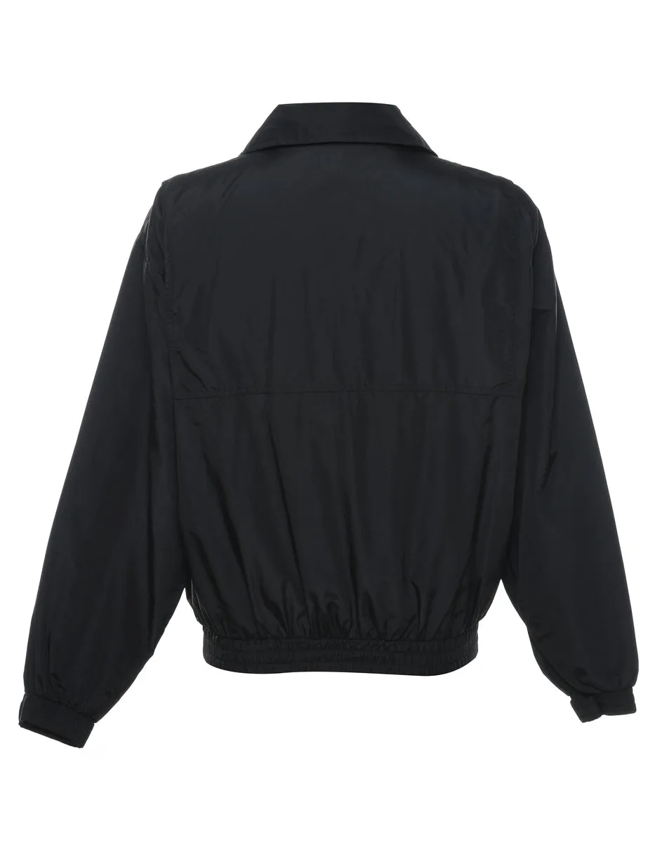 Black Plot Design Classic Nylon Jacket - S
