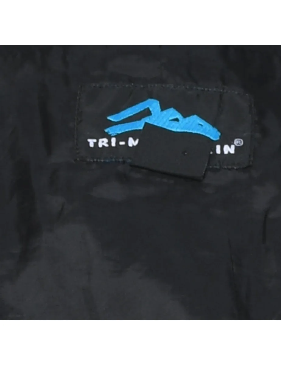 Black Plot Design Classic Nylon Jacket - S