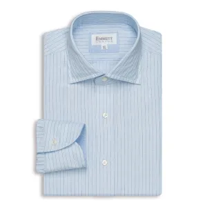 Blue Striped Cotton Linen Shirt