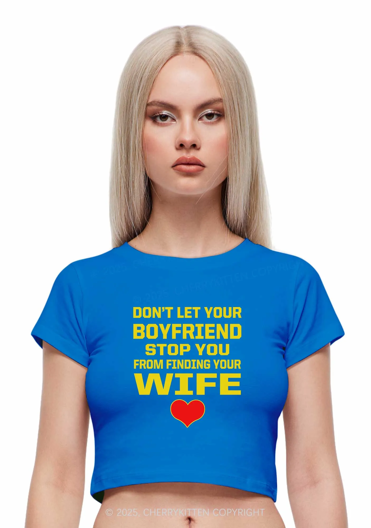 Boyfriend Wife Pride Y2K Baby Tee Cherrykitten