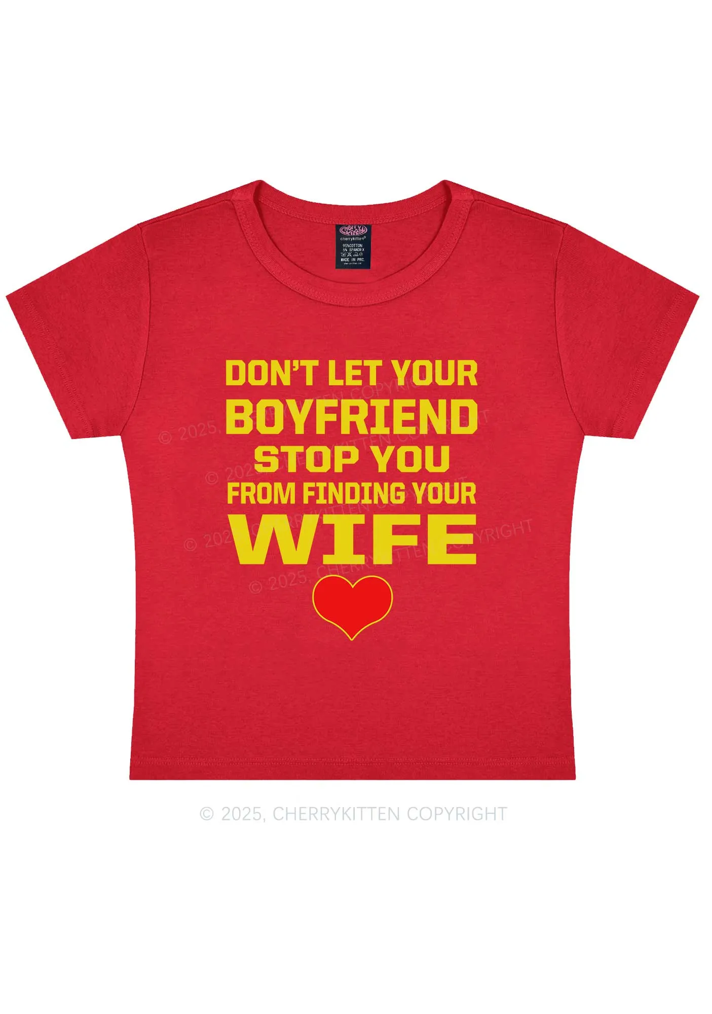 Boyfriend Wife Pride Y2K Baby Tee Cherrykitten