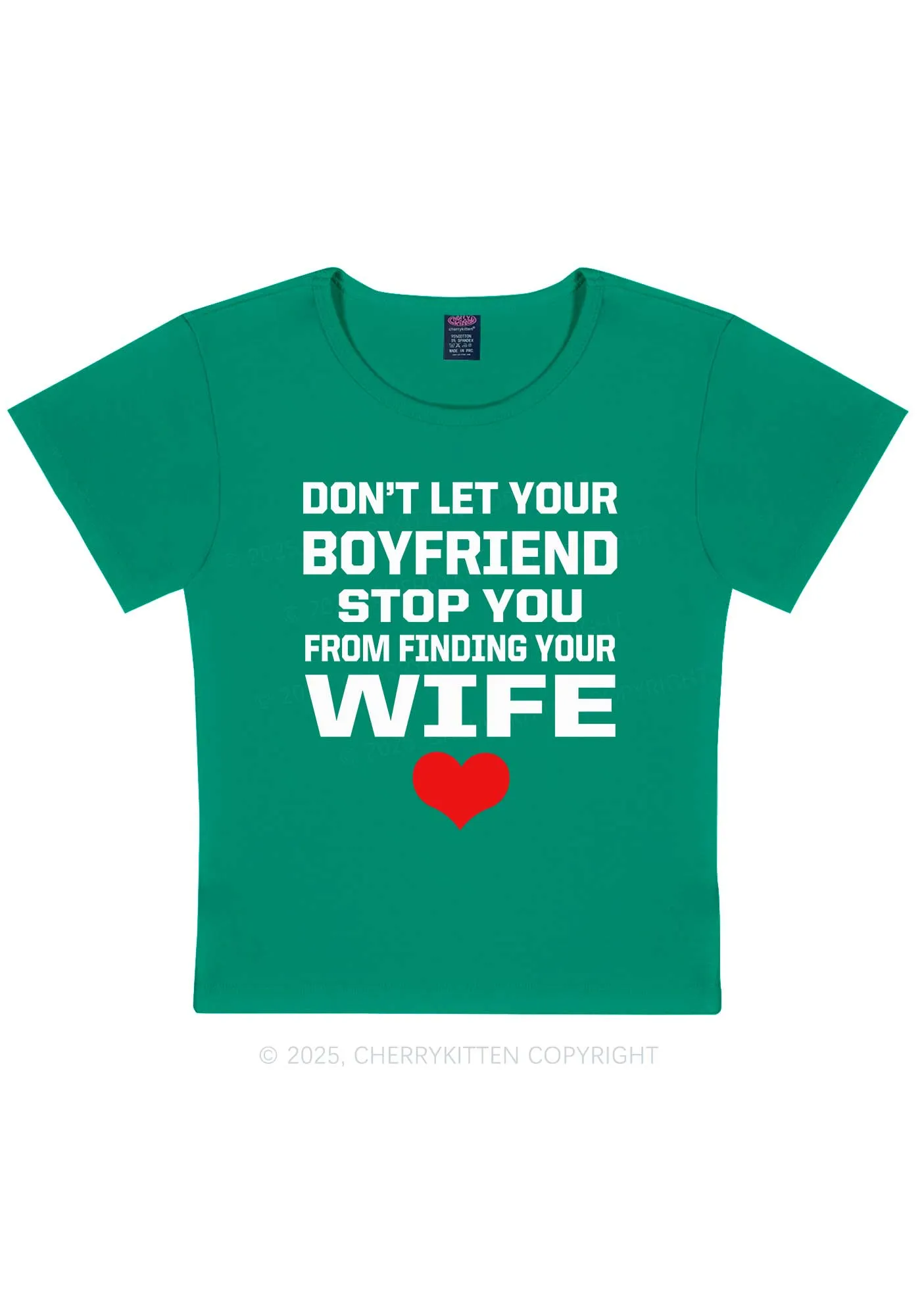 Boyfriend Wife Pride Y2K Baby Tee Cherrykitten