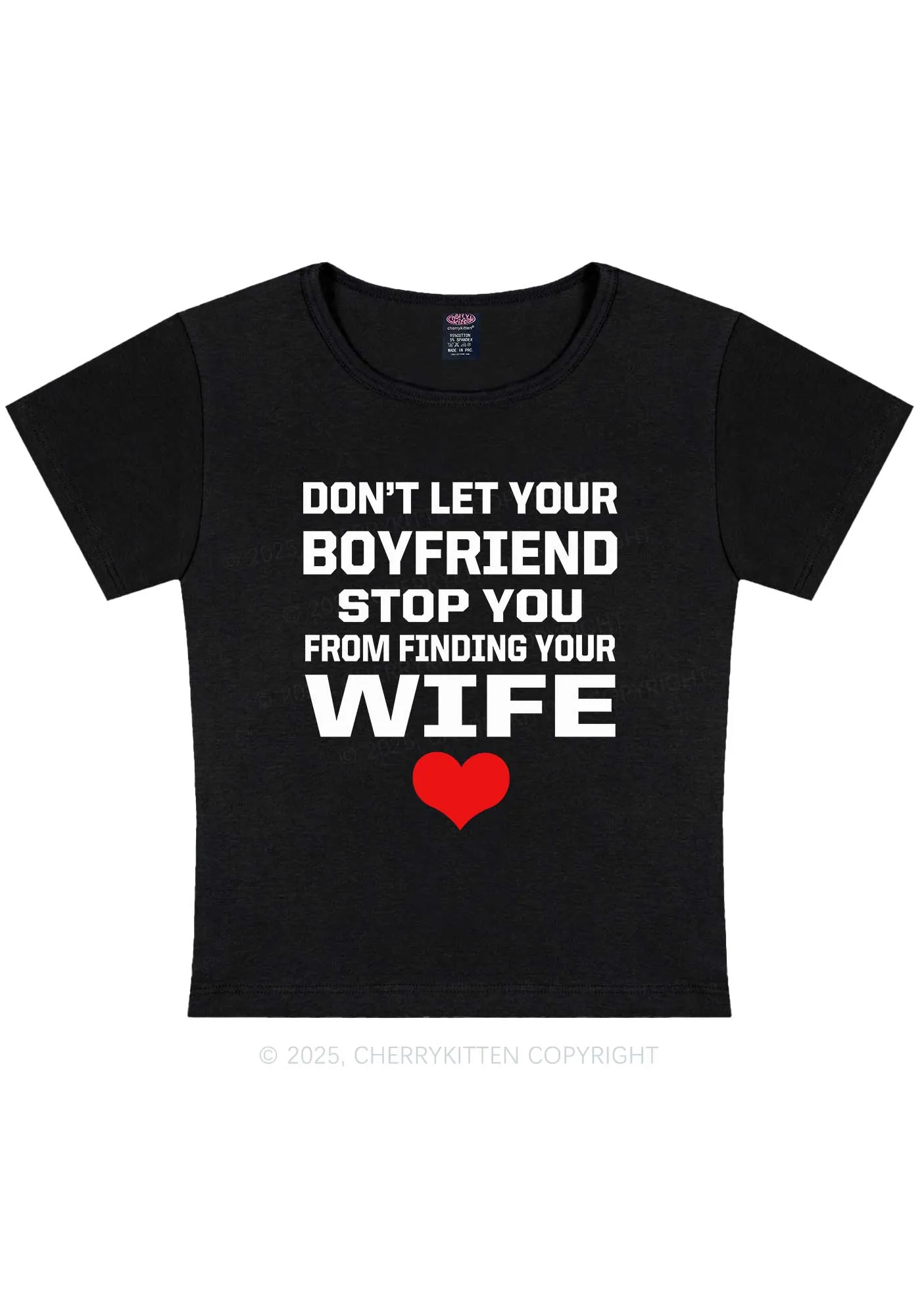 Boyfriend Wife Pride Y2K Baby Tee Cherrykitten