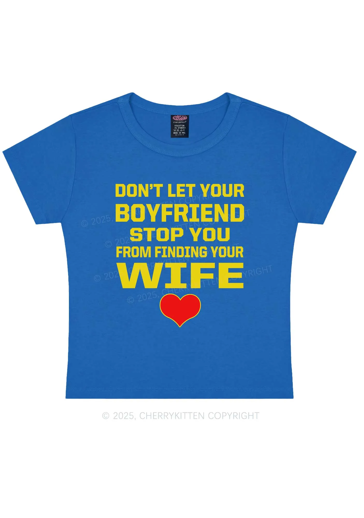 Boyfriend Wife Pride Y2K Baby Tee Cherrykitten