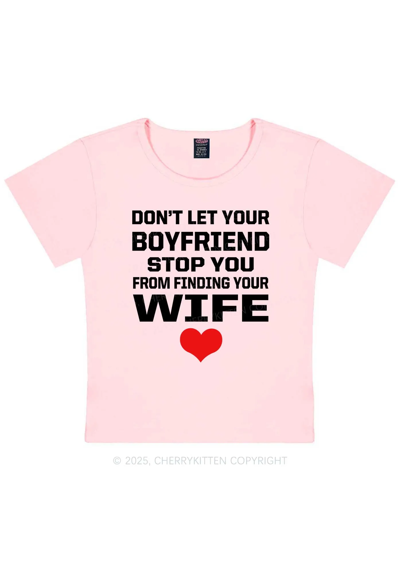 Boyfriend Wife Pride Y2K Baby Tee Cherrykitten