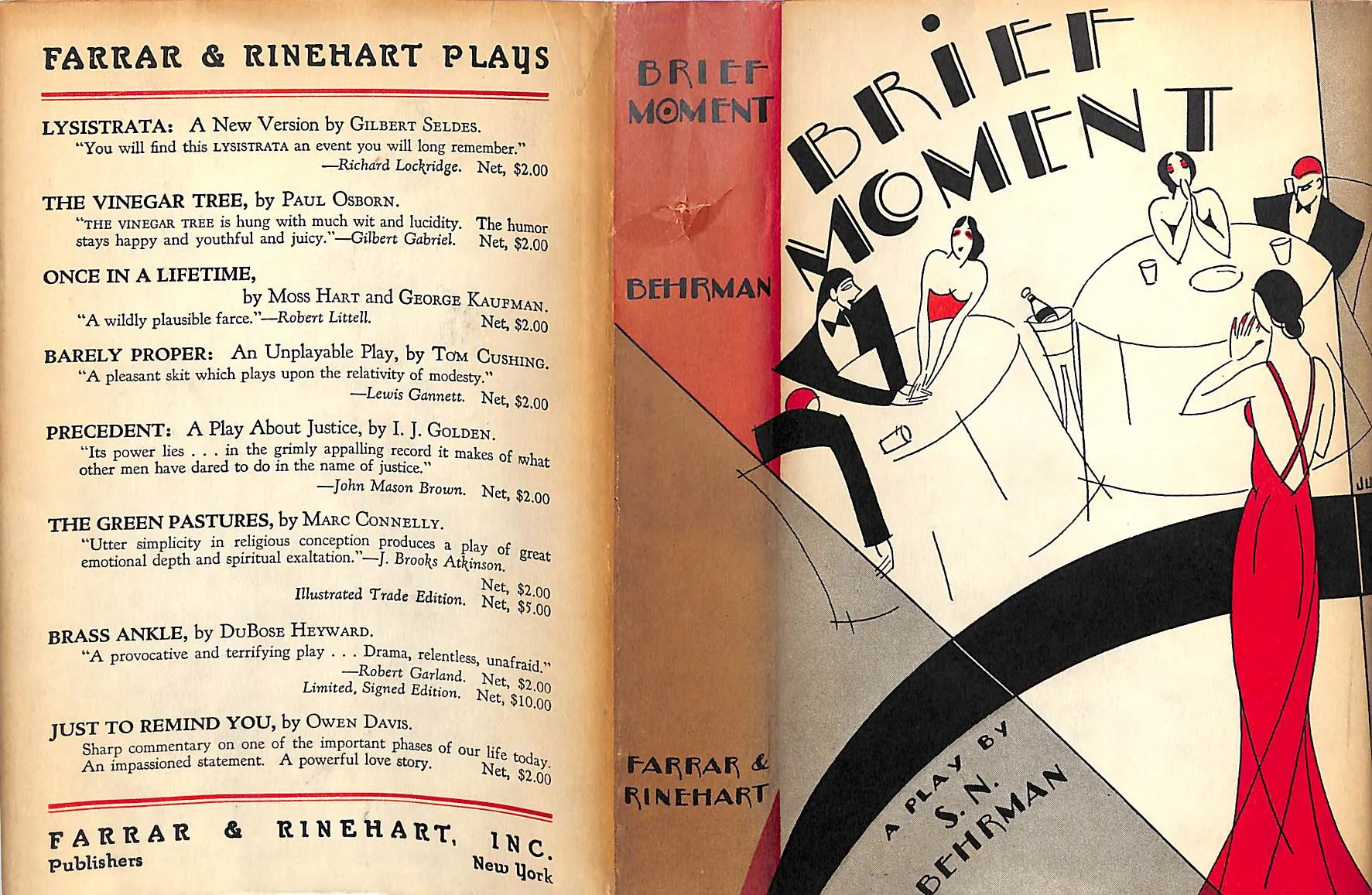 Brief Moment: A Comedy in Three Acts by S.N. Behrman
