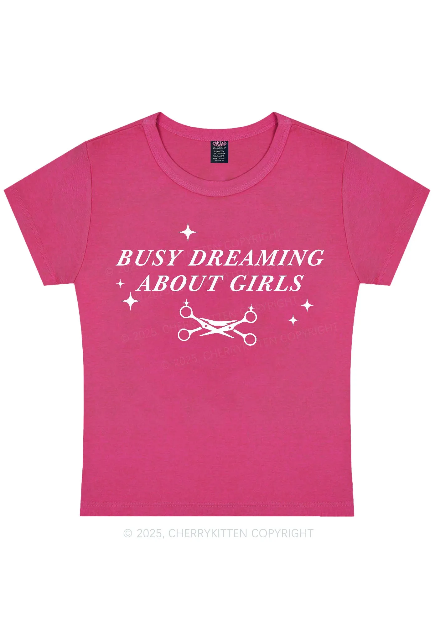 Busy Dreaming About Girls Pride Y2K Baby Tee Cherrykitten
