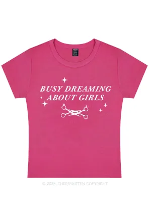 Busy Dreaming About Girls Pride Y2K Baby Tee Cherrykitten
