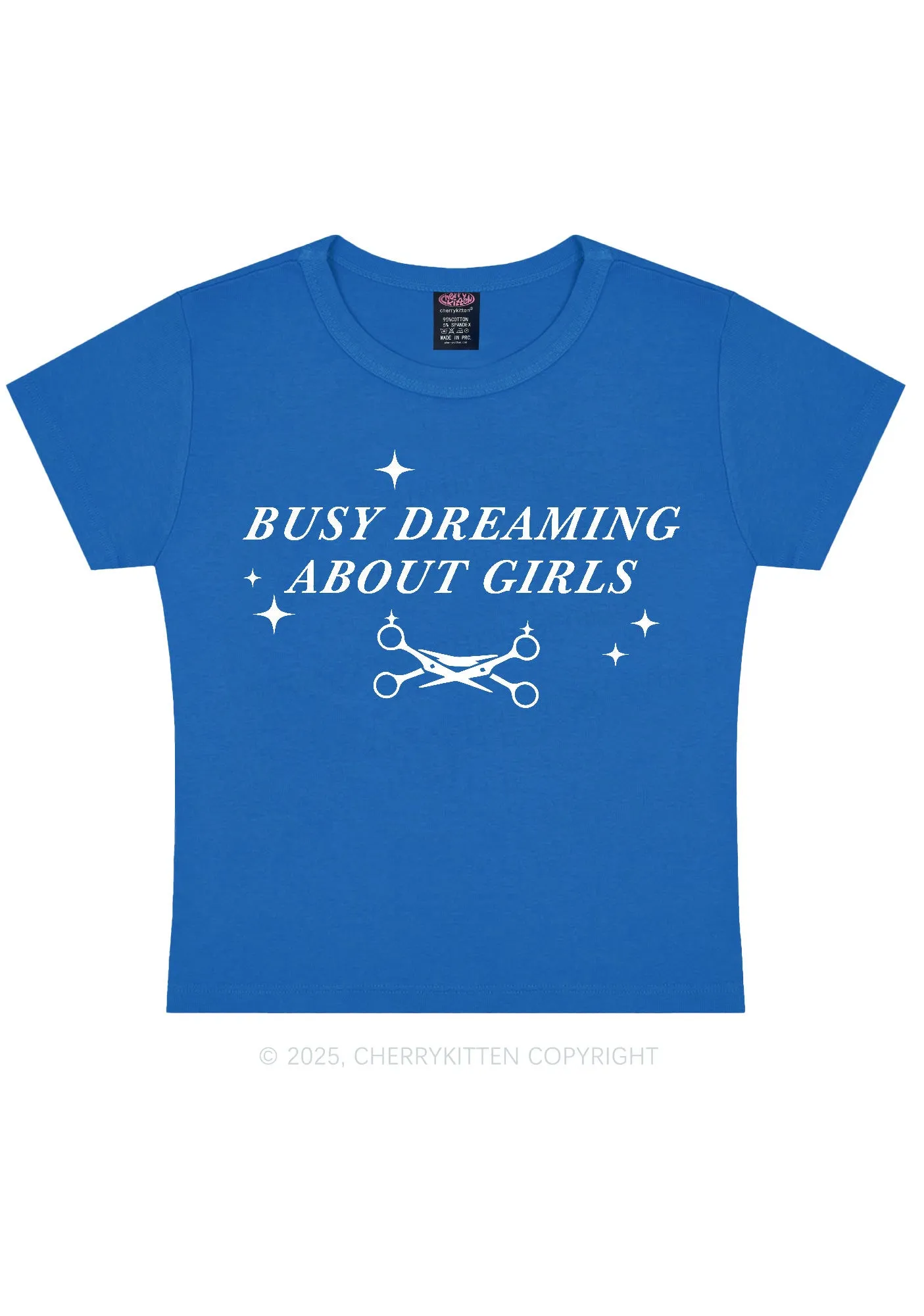 Busy Dreaming About Girls Pride Y2K Baby Tee Cherrykitten