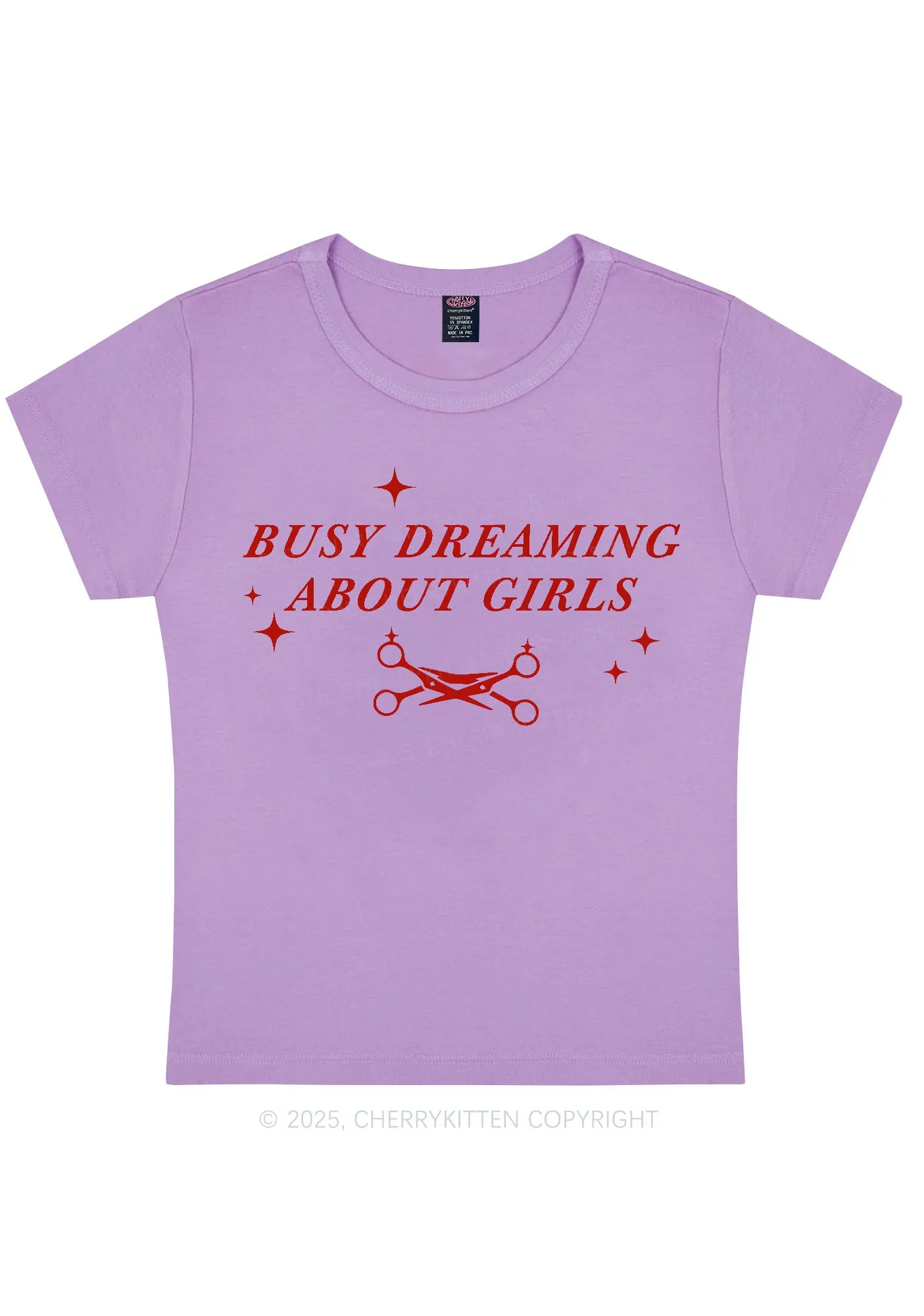 Busy Dreaming About Girls Pride Y2K Baby Tee Cherrykitten