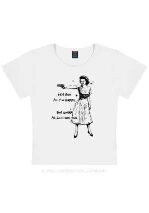 But Queer As In Pride Y2K Baby Tee Cherrykitten