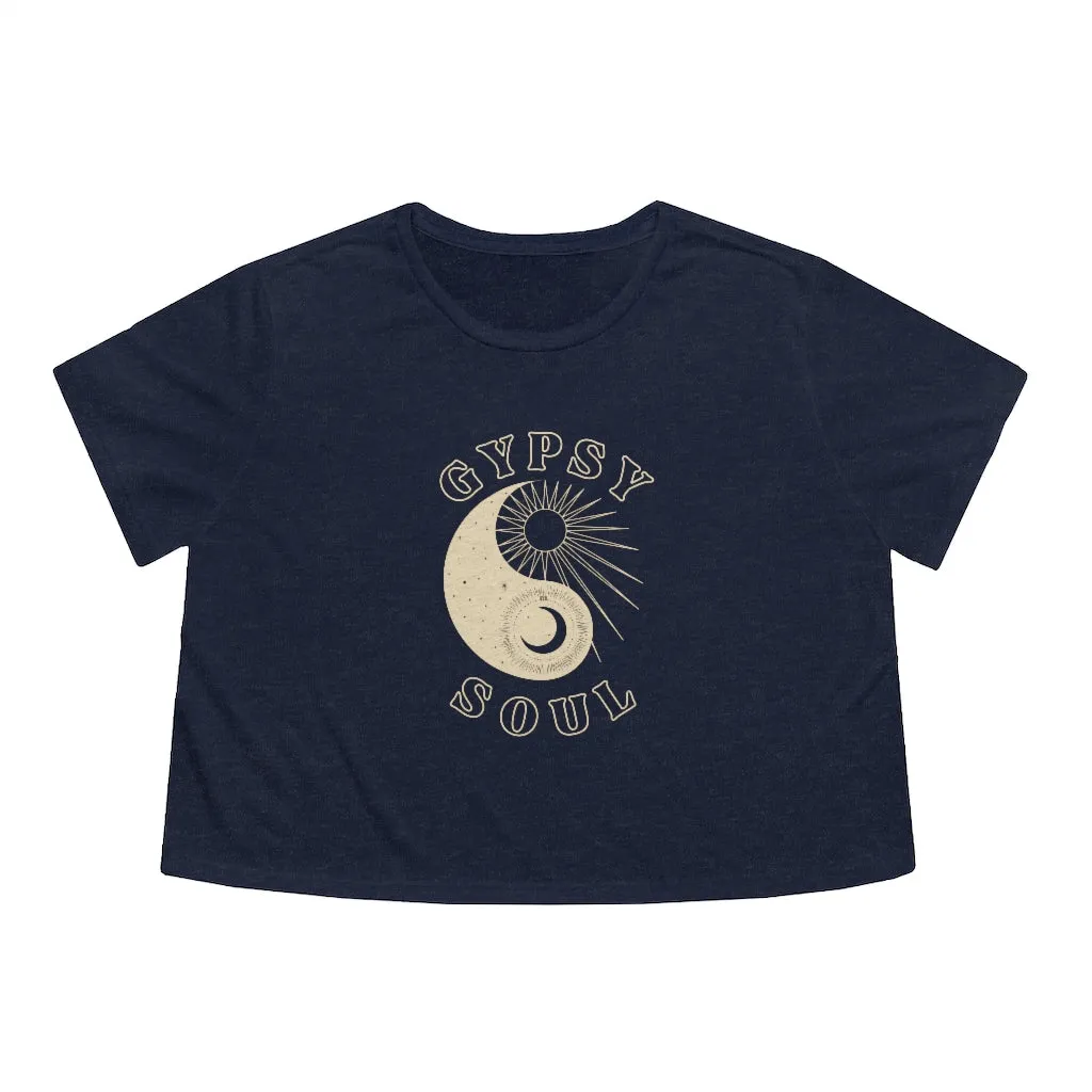 Celestial Gypsy Soul | Women's Cropped Flowy Tee