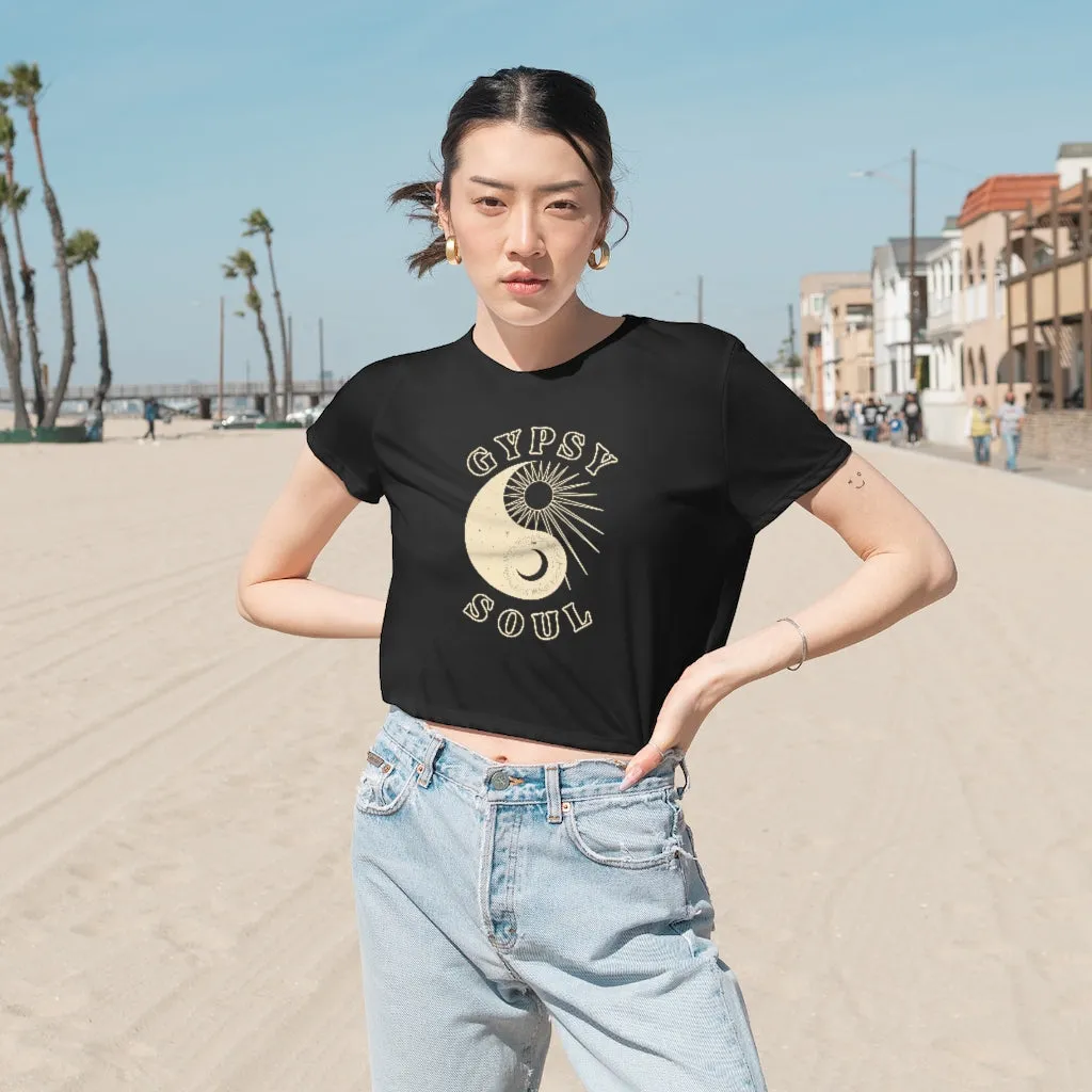 Celestial Gypsy Soul | Women's Cropped Flowy Tee