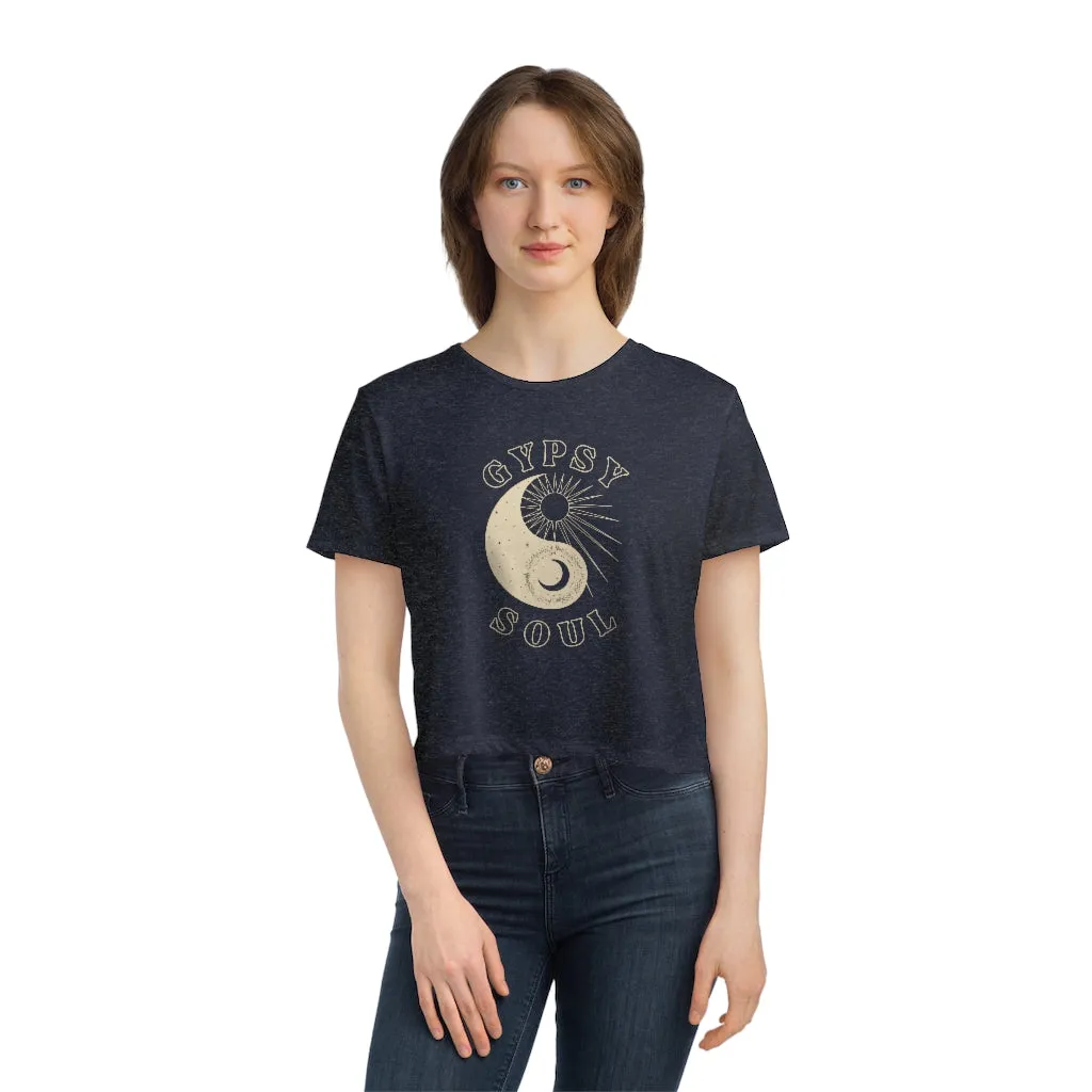 Celestial Gypsy Soul | Women's Cropped Flowy Tee