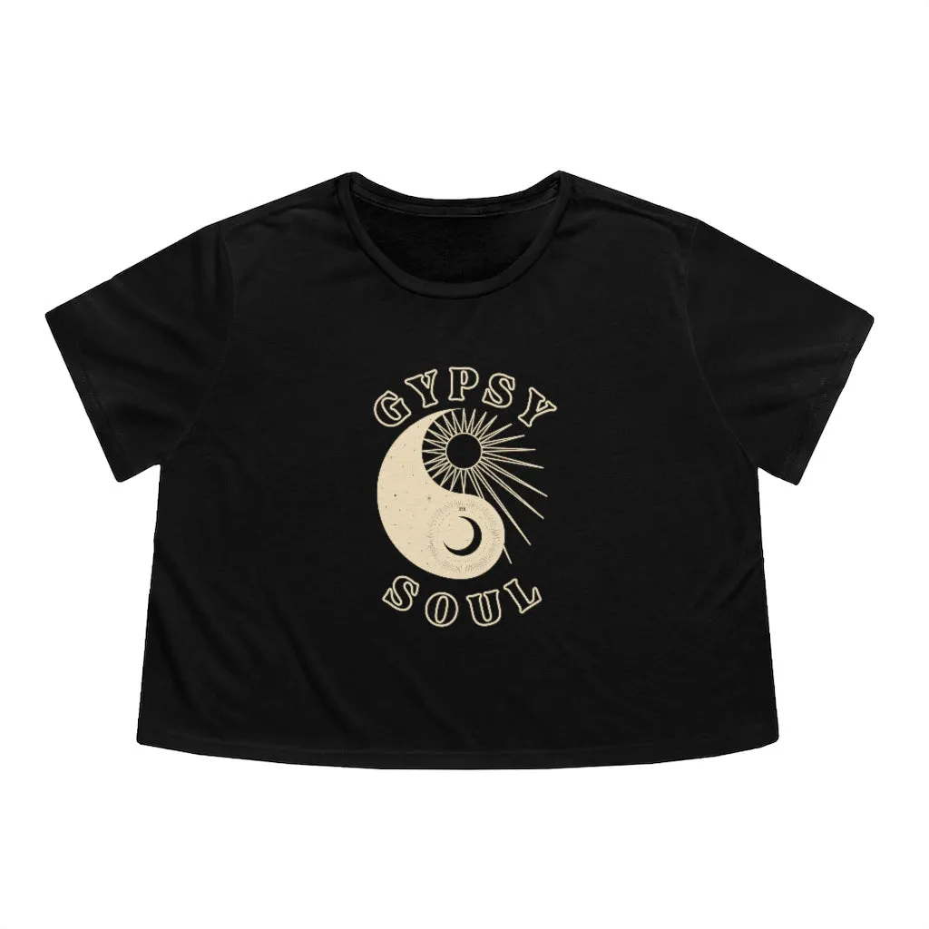 Celestial Gypsy Soul | Women's Cropped Flowy Tee