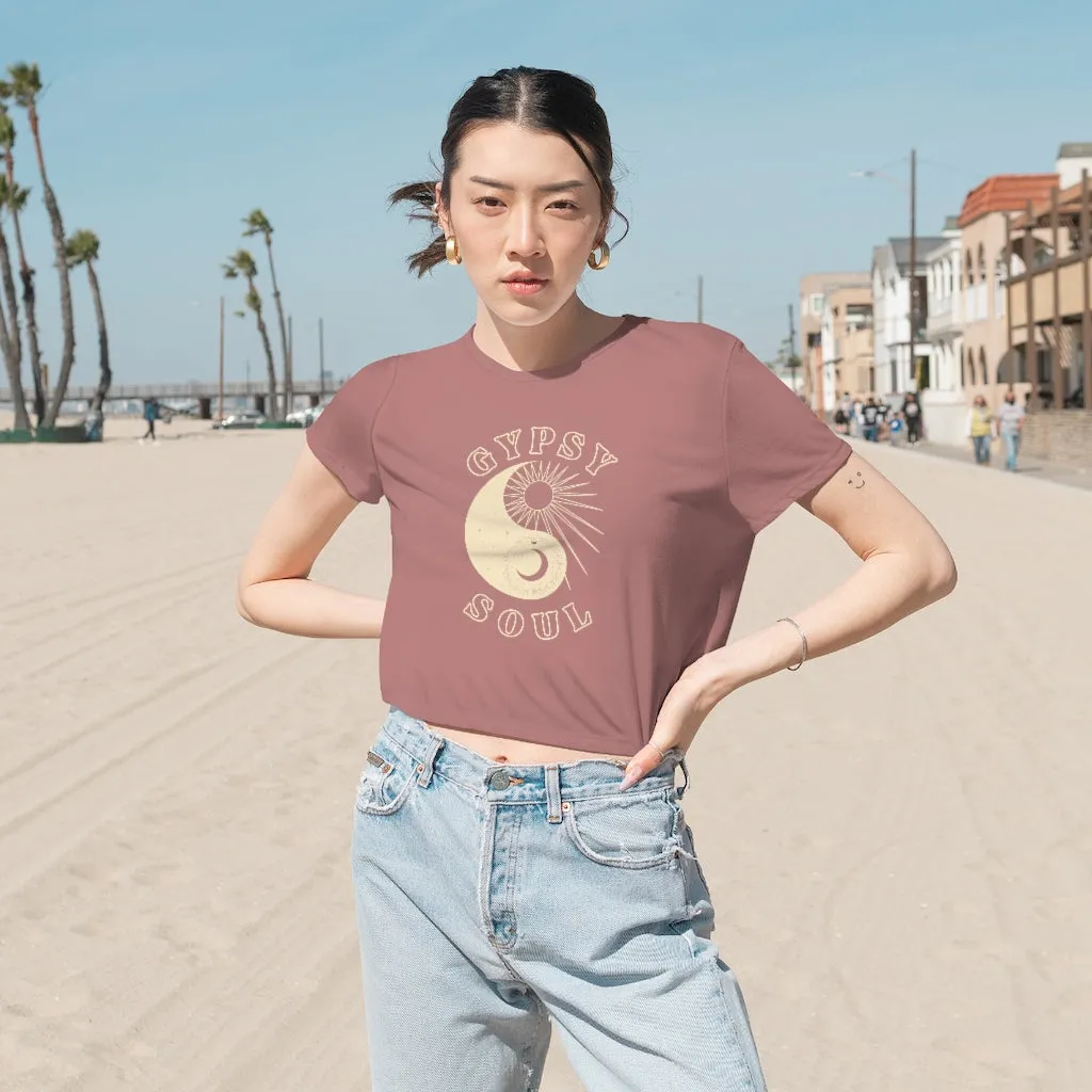 Celestial Gypsy Soul | Women's Cropped Flowy Tee