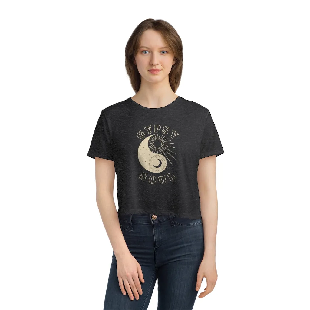 Celestial Gypsy Soul | Women's Cropped Flowy Tee