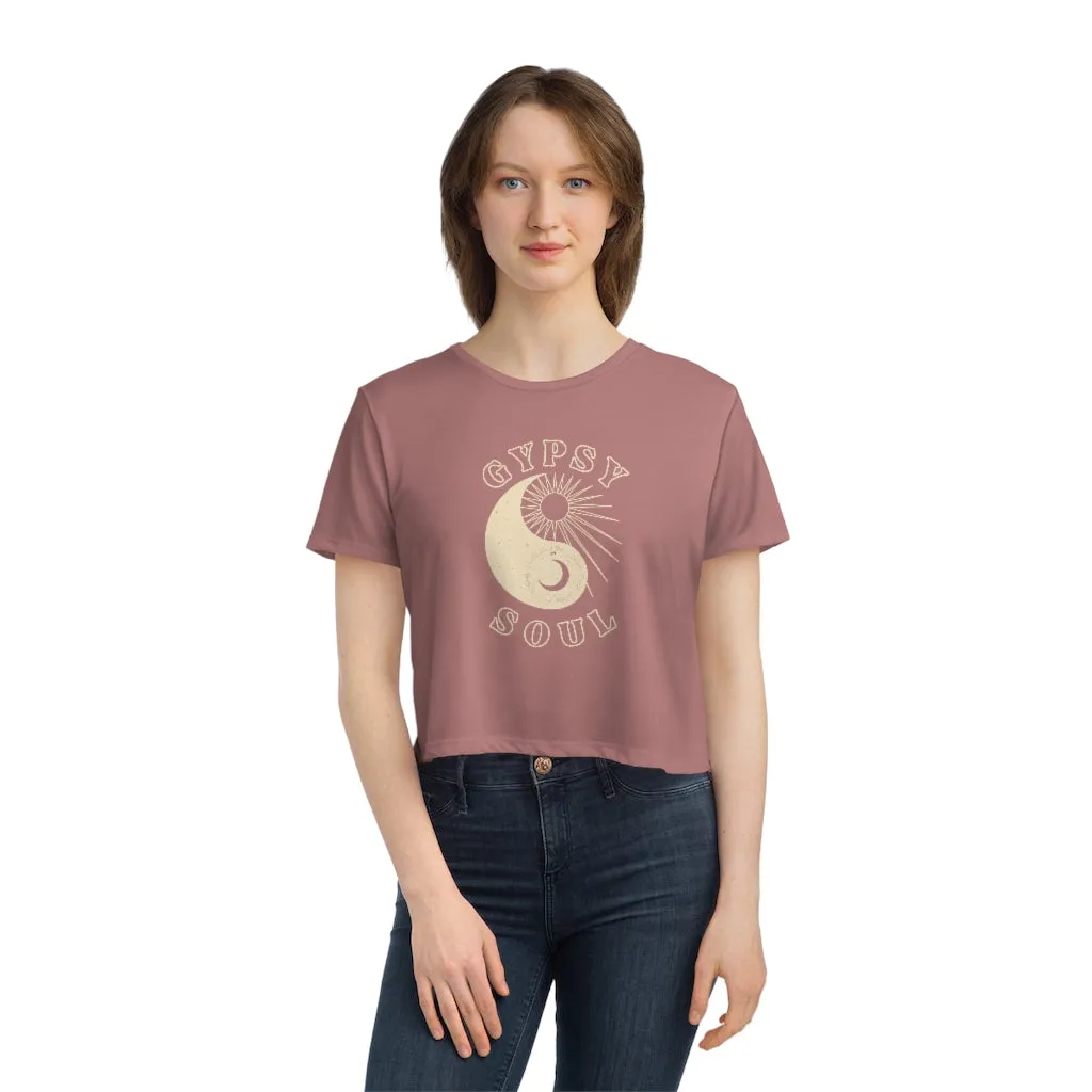 Celestial Gypsy Soul | Women's Cropped Flowy Tee