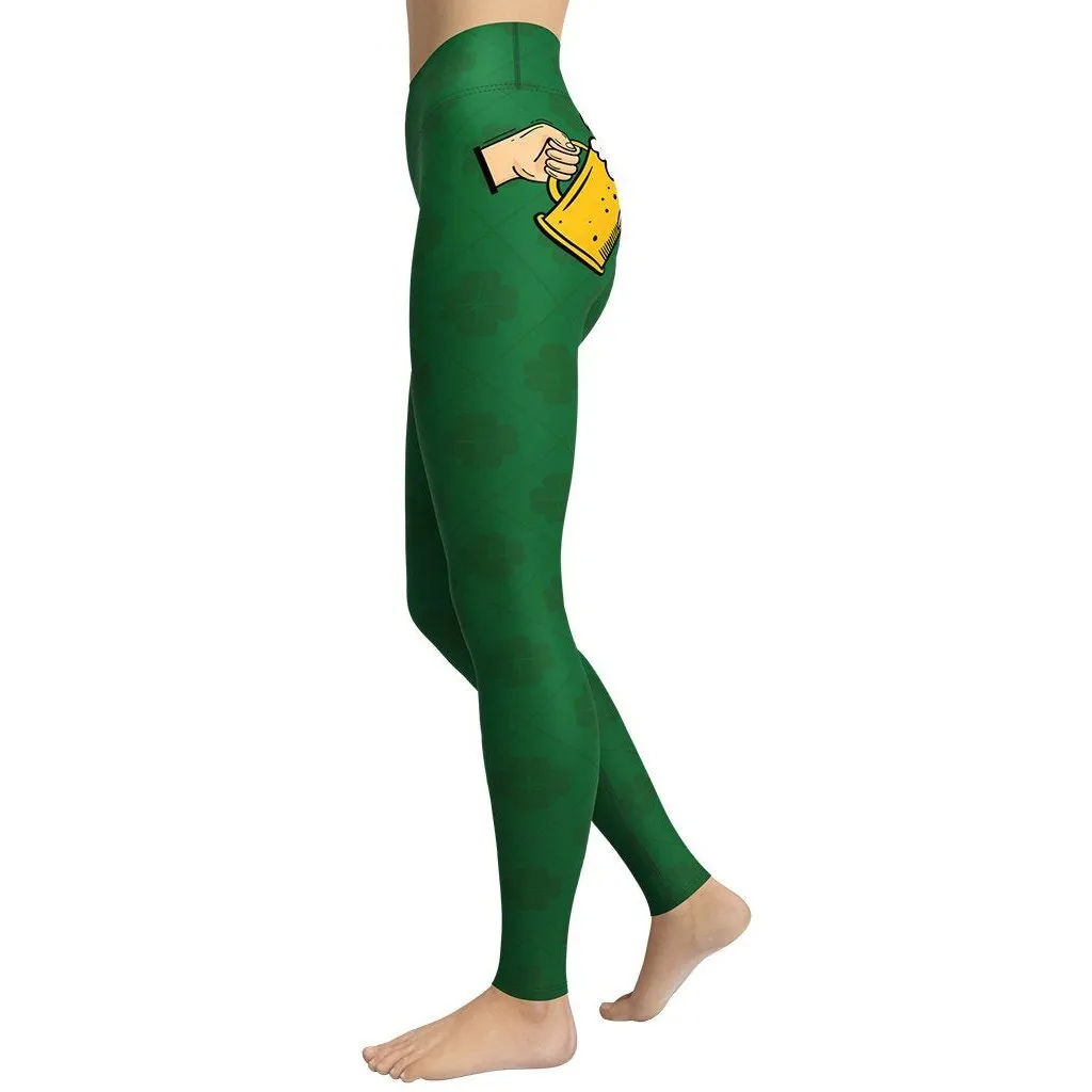 Cheers St. Patrick's Yoga Leggings