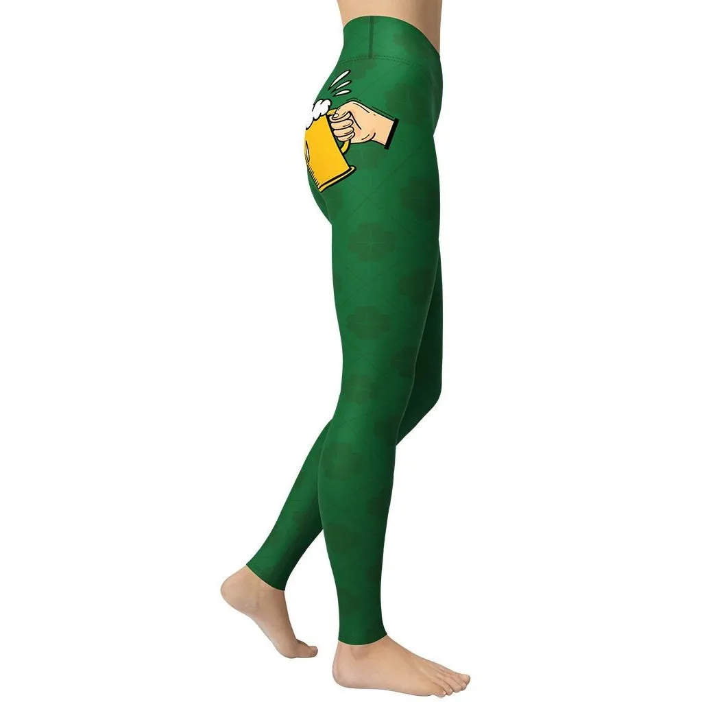 Cheers St. Patrick's Yoga Leggings