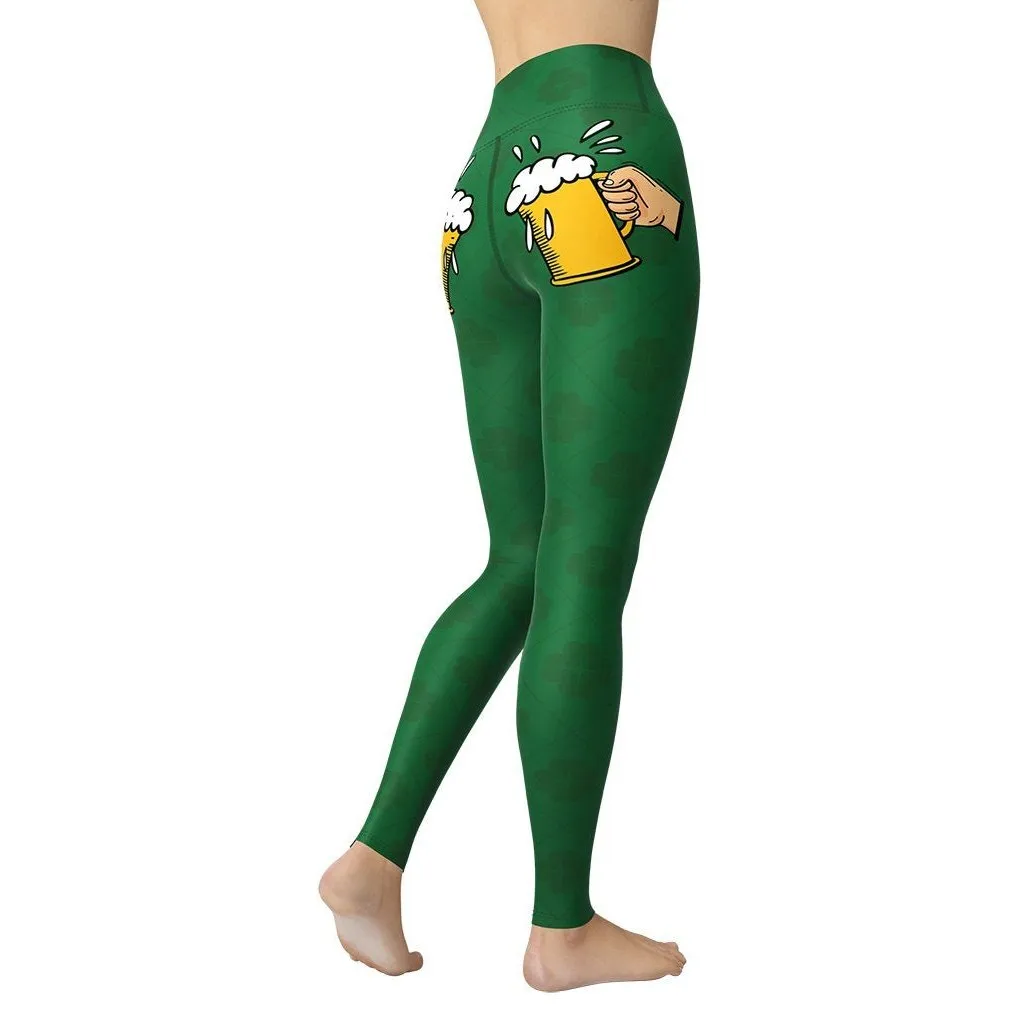 Cheers St. Patrick's Yoga Leggings