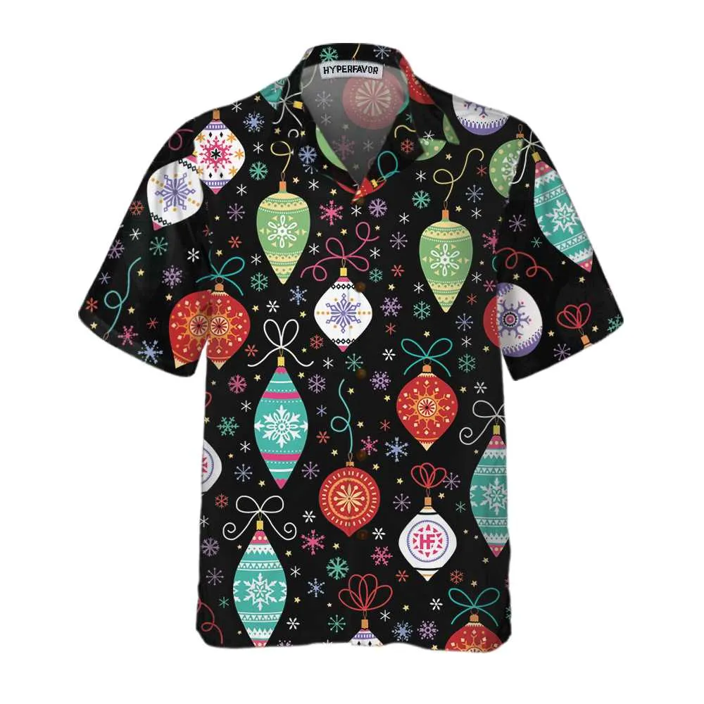 Christmas Ornament Pattern Hawaiian Shirt, Funny Christmas Shirt For Men, Best Christmas Gift For lover, Friend, Family