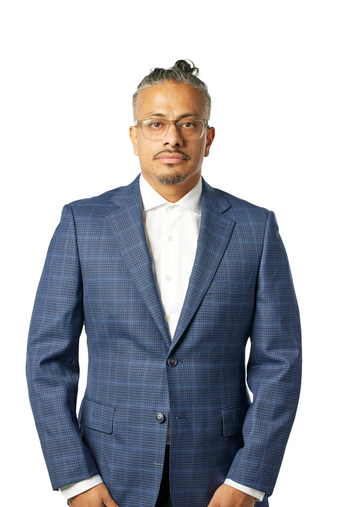 Classic Fit Blue Microbox Check Sport Jacket  ST-SJ-407