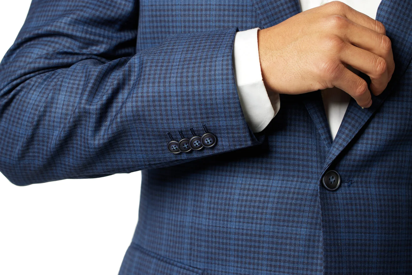 Classic Fit Blue Microbox Check Sport Jacket  ST-SJ-407